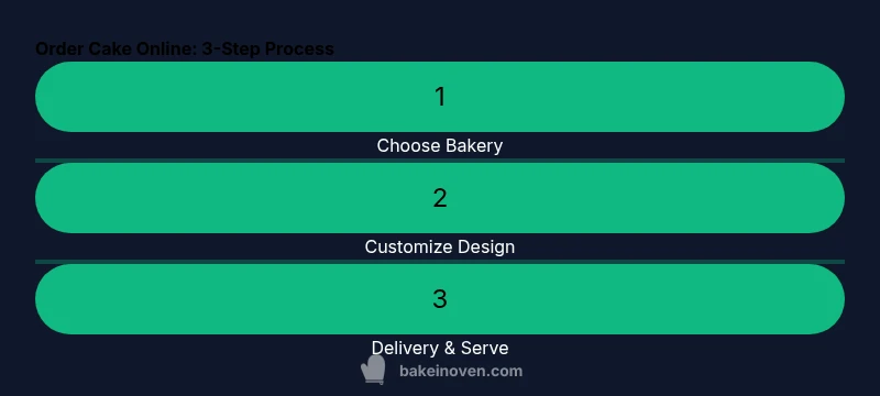 Three-step process: choose bakery, customize, deliver