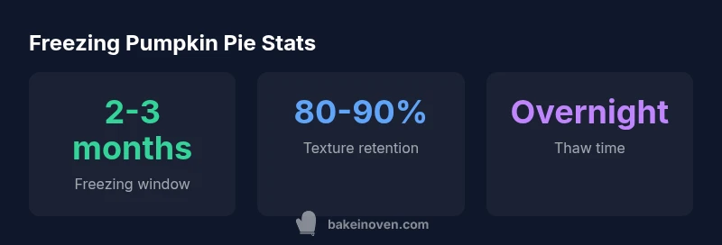 Statistics on freezing baked pumpkin pie