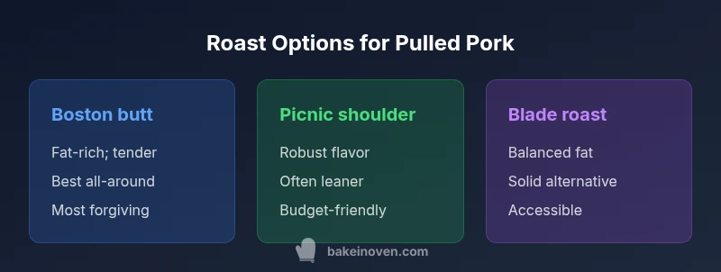 Three roast options for pulled pork comparison