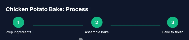 Process diagram for chicken potato bake steps