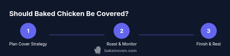 Process diagram for cover vs uncover baking of chicken