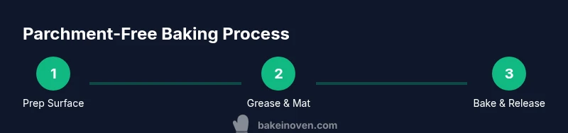 Process diagram for parchment-free baking steps
